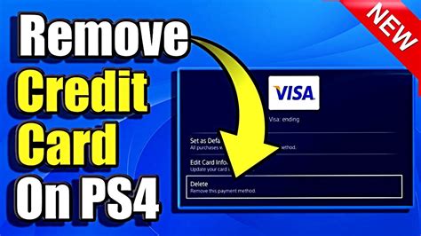 Select the credit card you want to. . How to remove credit card from ps4 without password